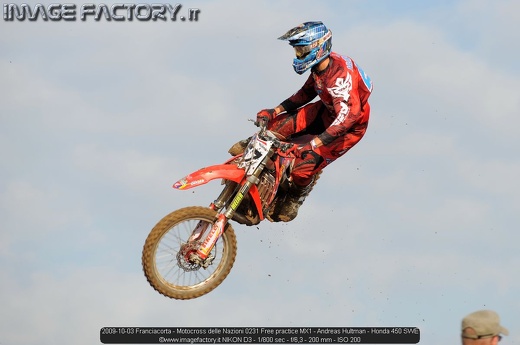 2009-10-03 Franciacorta - Motocross delle Nazioni 0231 Free practice MX1 - Andreas Hultman - Honda 450 SWE